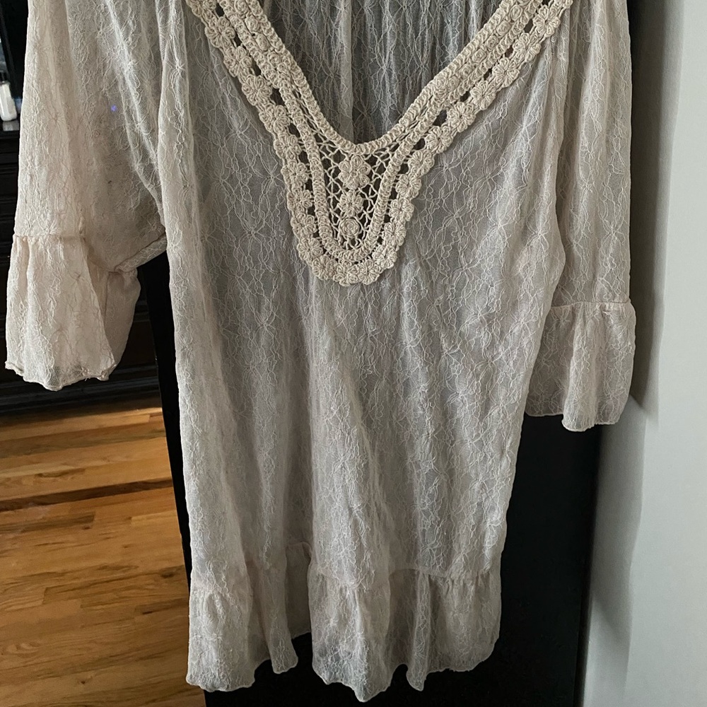 Ivory lace tunic